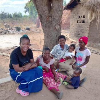 Gertrude Finyiza in the field